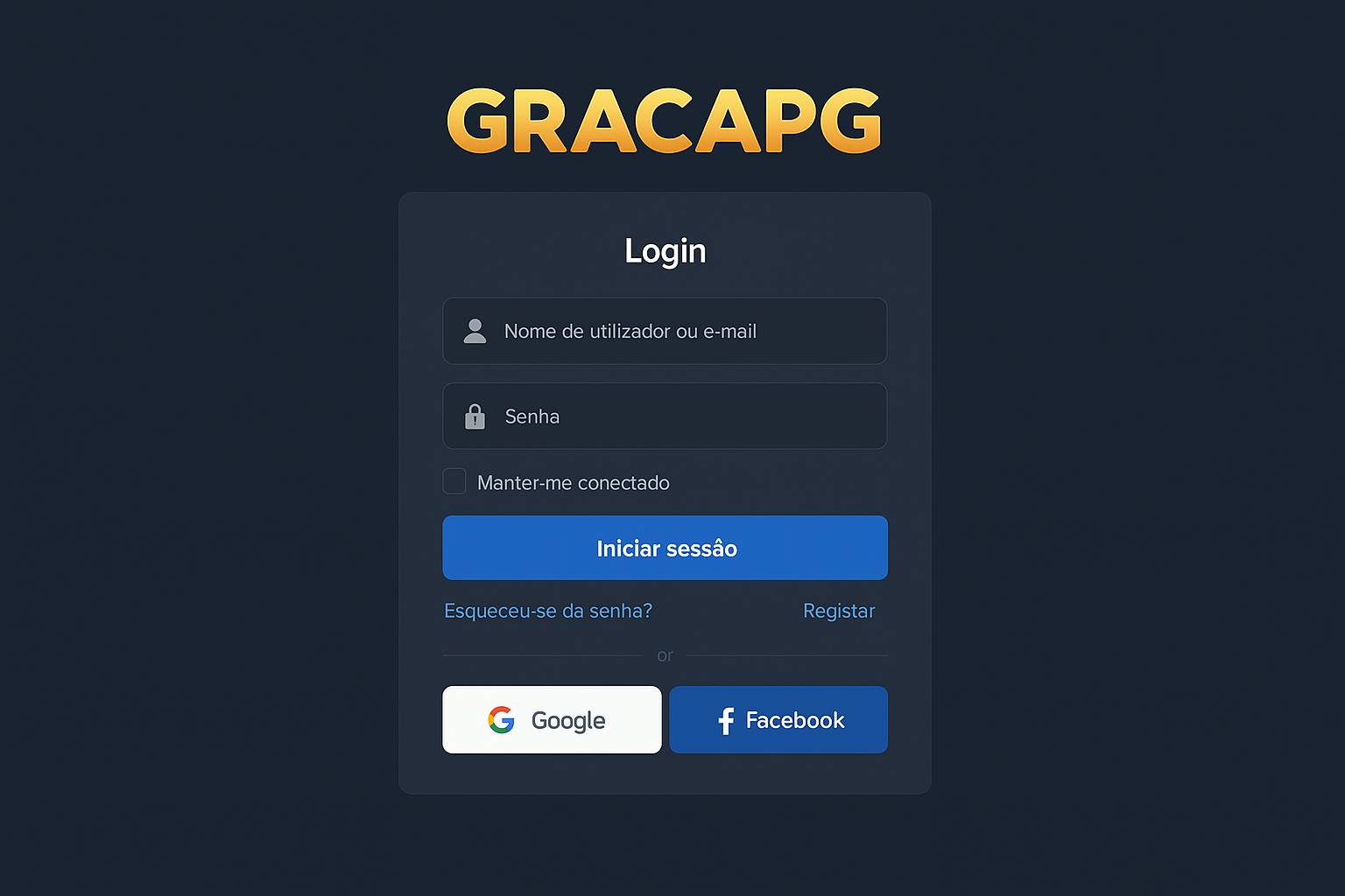 Não Perca tempo, o rRgistro na site GRACAPG